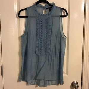 BCBG MAXAZRIA Size L blue blouse